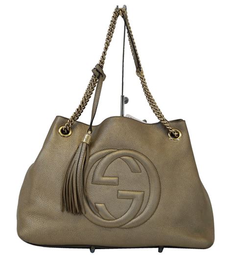 gucci gold chain bag|Gucci shoulder tote bags.